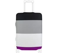 GuoChe Protector de equipaje de varios tamaños para la mayoría de equipaje estándar, funda suave antideslizante para equipaje de viaje, Rayas horizontales negras, grises, moradas, XL 29-32 in, Vintage