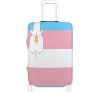 GuoChe Protector de equipaje de varios tamaños para la mayoría de equipaje estándar, funda suave antideslizante para equipaje de viaje, Bandera de la ciudad de Salt Lake City Utah Trans Pride, S 18-20