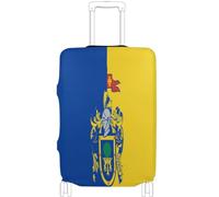 GuoChe Protector de equipaje de varios tamaños para la mayoría de equipaje estándar, funda suave antideslizante para equipaje de viaje, Bandera de Jalisco, S 18-20 in, Vintage