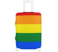 GuoChe Protector de equipaje de varios tamaños para la mayoría de equipaje estándar, funda suave antideslizante para equipaje de viaje, Vibrante patrón de rayas arcoíris, L 26-28 in, Vintage
