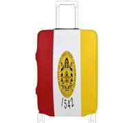 GuoChe Protector de equipaje de varios tamaños para la mayoría de equipaje estándar, funda suave antideslizante para equipaje de viaje, Bandera de la ciudad de San Diego, California, L 26-28 in