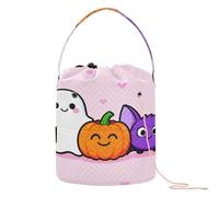 GuoChe Pumpkin & Bat Trio - Bolsa organizadora de viaje con agujeros de ganchillo para organizar herramientas de tejer