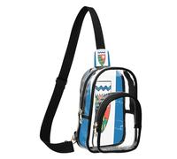 GuoChe Riñonera transparente de PVC y poliéster, tamaño compacto, correa ajustable, bolsillo frontal de almacenamiento con múltiples compartimentos, Bandera de los Territorios del Noroeste, Talla