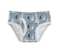 GuoChe Ropa interior nocturna para niños pequeños, ropa interior transpirable de algodón 2T, Estampado navideño de leopardo azul claro, negro, blanco, 3 años