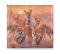GuoChe Soporte de cuero prémium para registro de automóvil y seguro para hombres y mujeres, funda para documentos, tarjetas, licencia de Fox Desert Art