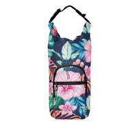 GuoChe Soporte para botella de agua para mochila, diseño de flores, rústico, azul oscuro, elegante, funda aislada, se adapta a botellas de 20 onzas, 24 onzas, 32 onzas, 40 onzas