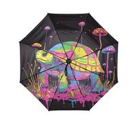 GuoChe Sweet Eastern Box Turtle - Paraguas de viaje impermeable, ligero, resistente, protección solar para mochilas, bolsos, cierre automático