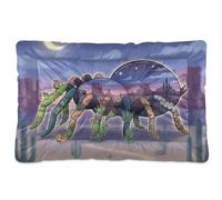 GuoChe Tarantula Desert Night Collage - Tapete lavable para cama para mascotas, suave, cómodo, parte inferior antideslizante para perros grandes, jumbo, medianos y pequeños, 36 x 24 pulgadas