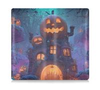 GuoChe Tarjetero de cuero de alta calidad para registro de automóvil y seguro para hombres y mujeres, cartera perfecta para tarjetas, documento esencial, licencia de conducir, casa de calabaza en