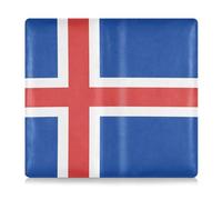 GuoChe Tarjetero de cuero prémium para registro y seguro para hombres y mujeres, guantera para conductores, propietarios de automóviles, remolques, motocicletas, barcos, bandera nacional de Islandia