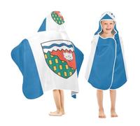 GuoChe Toalla de playa con capucha para niños, diseño de la bandera de los Territorios del Noroeste, toalla de playa con capucha para niña