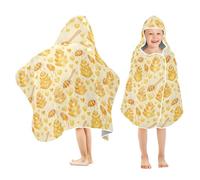 GuoChe - Toalla de playa con capucha para niños, un patrón sin costuras con una acuarela de panal de abeja suave