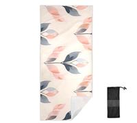 GuoChe Toalla de playa de microfibra con patrón azul rubor, ligera, absorbente, manta de baño esencial para hombres, piscina, viajes, camping