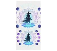 GuoChe Toalla de playa espiritual bruja luna magia Halloween yoga bruja por favor