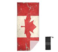 GuoChe Toalla de playa fina de microfibra con la bandera de Canadá, extra grande, sin arena, accesorios esenciales de playa para mujeres, piscina, viajes, deportes