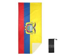 GuoChe Toalla de playa fina de microfibra, diseño de bandera de Ecuador, con brazos precisos, suaves, de secado rápido, sin arena, accesorios de playa, esenciales para mujeres, piscina, viajes