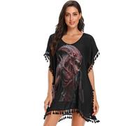 GuoChe Traje de baño para mujer, vestido de playa para traje de baño | Traje de baño Deep Sea Monsters Halloween Horror Fiction S