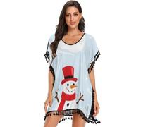 GuoChe Traje de baño para mujer, vestido de playa para traje de baño | Traje de baño festivo de Navidad S