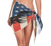 GuoChe Ultra Deer Hunting Flag USA Deer Us Flag Cover Up Dress Up Dress Up Women Cover Ups for Swimwear Beach for Swim Suit Coverup