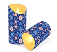 GuoChe Velas impermeables sin llama con temporizador de 2/4/6/8 horas, velas sin llama para baño, tocador, invierno, Navidad, mandala