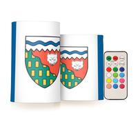 GuoChe Velas LED parpadeantes de 2 piezas que funcionan con pilas con control remoto, decoración de boda, bandera de los territorios del noroeste