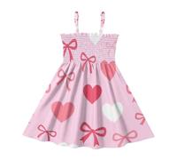 GuoChe - Vestido con correa para espaguetis, bonito estilo dulce, poliéster ligero, para niños pequeños y niñas, Piel animal con estampado de leopardo de guepardo gris blanco, 3 Años