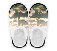 GuoChe Zapatillas de casa para hombre y mujer, de forro polar, antideslizantes, para spa, hotel, interior, exterior, invierno, dormitorio, talla M, Cada nube tiene un caracol animal con forro plateado