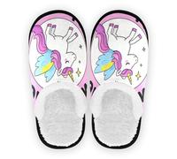 GuoChe Zapatos de casa para hombre y mujer, forro polar coral, suela de goma antideslizante, suaves, cálidas, divertidas, para dormitorio, hogar, oficina, viajes, yoga, talla M, Bienvenido a casa con