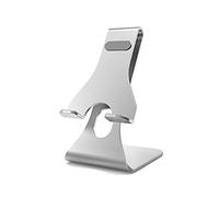 GUOCU Soporte Móvil, Soporte Teléfono : Soporte Dock Base Teléfono e Smartphones para Phone XS XS MAX XR X 8 7 6 Plus 5 4, Switch, Samsung S8 S7, Huawei, Otras Smartphones，Plata,13.5X7.5X10.5cm