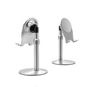 GUOCU Soporte Tablet/Móvil, Universal Multiángulo Soporte Ajustable para iPad Pro 10.5/9.7/12.9, iPad Mini 2 3 4, iPad Air, iPhone, Samsung Tab, Otras Smartphones e Tablets，Plata,12.5-21.5cm