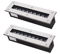 GUODDM 2 Luces LED Empotradas Rectangulares Para Paisajismo, Foco LED Exterior Impermeable IP67, CA 85-265 V, Para Escaleras, Pisos, Pasillos Y Edificios(Blue,18w)