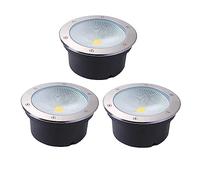 GUODDM 3pcs Focos Suelo Led Exterior - Empotrable Al Aire Libre Focos, AC85-265V LED Luz De Paisaje Al Aire Libre Luz De Suelo De Jardín, IP67 Reflectores Integrados A Prueba De Agua(Warm White,50W)