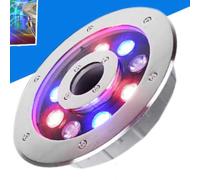 GUODDM Anillo De Luz LED para Fuente - Lámpara Sumergible Delgada para Piscina, 12V/24V IP68, Resistente Al Agua, para Estanques con Orificio Central, Foco LED Subacuático(Blue,9w(12V))