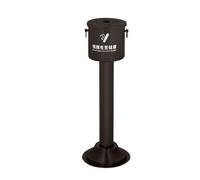 GUODDM Cenicero De Pie para Exteriores, Inoxidable, Ceniceros Grandes Y Altos De Acero Inoxidable para Desechar Colillas De Cigarrillos, Metálico Comercial para Fumadores Y Puros(Black)