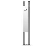 GUODDM Cenicero De Suelo For Exterior, Columna Grande De Ceniza De Acero Inoxidable, Extintor Vertical, Recogedor De Colillas, con Base For Oficinas Y Centros Comerciales(White)