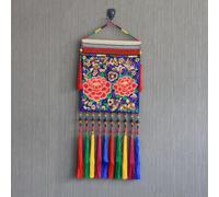 GUODDM Decoración Artística De Pared con Motivos De Estatuas | Tapiz Colgante De Macramé con Borlas De Tela |Tejido A Mano con Borlas (DIY) | Adorno Decorativo De Macramé para El Dormitorio(C)