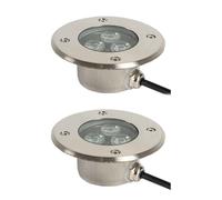 GUODDM Foco Empotrable De Suelo (2 Unidades): Foco Empotrable Subacuático De 3 W, Foco LED Ultrafino para Exterior, Resistente Al Agua IP68, Cuerpo De Acero Inoxidable(RGB,3W-12V)