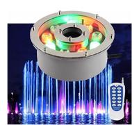 GUODDM Foco LED Empotrable Para Fuentes - Luces LED RGB Para Estanques, 12V/24V, Con Cambio De Color, Con Controlador, Luz Subacuática Impermeable IP68(Rgb+remote,6W(24V))