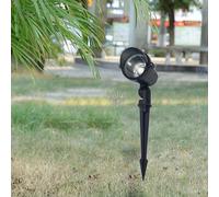 GUODDM Foco LED para Exteriores, Proyector De Césped COB, Luz Redonda para Árbol, Focos Empotrados De Hoteles, PParques E Iluminación De Banderas(B White,10W-AC220V)