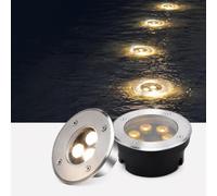 GUODDM Foco LED Sumergible Ultrafino Para Empotrar En Suelo; Foco RGB Impermeable IP68 Para Piscinas Y Exteriores (12 V); Apto Para Piscinas Y Fuentes(Yellow,6W)