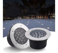 GUODDM Focos LED Para Exteriores, Foco Empotrable De Suelo, Foco LED Redondo CA 85-265 V, IP67, Resistente Al Agua, Para Construcción De Jardines(Red,12W(85-265v))