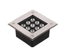 GUODDM Focos Suelo Led Exterior - Empotrable Al Aire Libre Focos, Foco Empotrable Cuadrado AC85-265V, Luces LED Impermeables IP67 para Jardines, Escaleras, Iluminación Arquitectónica(Warm White,9W)