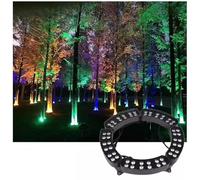 GUODDM Iluminación Paisajística Para Exteriores - Foco RGB Para Árboles, Luz LED Anular Impermeable IP65 Para Contorno De Árboles, Lámpara Paisajística LED De 24 V(Green,10pcs(12w 24v))