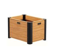 GUODDM Kit De Cama De Jardín Elevada Galvanizada De Metal, Macetero De Aleación De Aluminio For Exteriores con Base Abierta For Cultivar Verduras/Flores/Hierbas/Frutas/suculentas(40 * 30 * 28cm)
