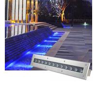 GUODDM Lámpara De Jardín, Luz Rectangular Para Exteriores, Foco Empotrable Para Exteriores AC 85-265V, Lámpara De Pie Para Jardín/patio Impermeable IP65, Foco LED Empotrado Para Suelo(Red Light,9W)