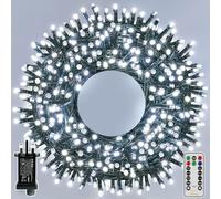 GUODDM Luces De Árbol, Guirnalda De Luces LED con Alimentación De Red, con Enchufe Y Control Remoto, Impermeables, Modos De Escena, Control por Aplicación, For Decoración Navideña(White,10m)