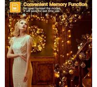 GUODDM Luces De Árbol, Guirnalda De Luces LED con Alimentación De Red, con Enchufe Y Control Remoto, Impermeables, Modos De Escena, Control por Aplicación, For Decoración Navideña(Blue,50m)