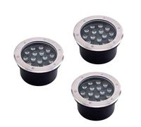 GUODDM Luces Enterrada para Exteriores - Luz LED para Paisajismo De 85-265 V, Lámpara De Pie Empotrada Redonda Resistente Al Agua IP67, Focos De Jardín Antideslumbrantes De Acero Inoxidable(Blue,1W)