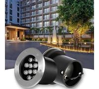 GUODDM Luces LED Para Paisajismo - Iluminación Subacuática Empotrada, Acero Inoxidable Impermeable IP68, Lámpara De Jardín Para Estanques Y Uso En Exteriores(Green,12w)