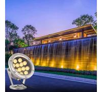GUODDM Luces LED Subacuáticas - Luz LED De 12/24V Para Fuentes, Foco Sumergible Para Estanques, Lámpara Impermeable IP68 Para Estanques De Baño(RGB(Ac 12v),6w)